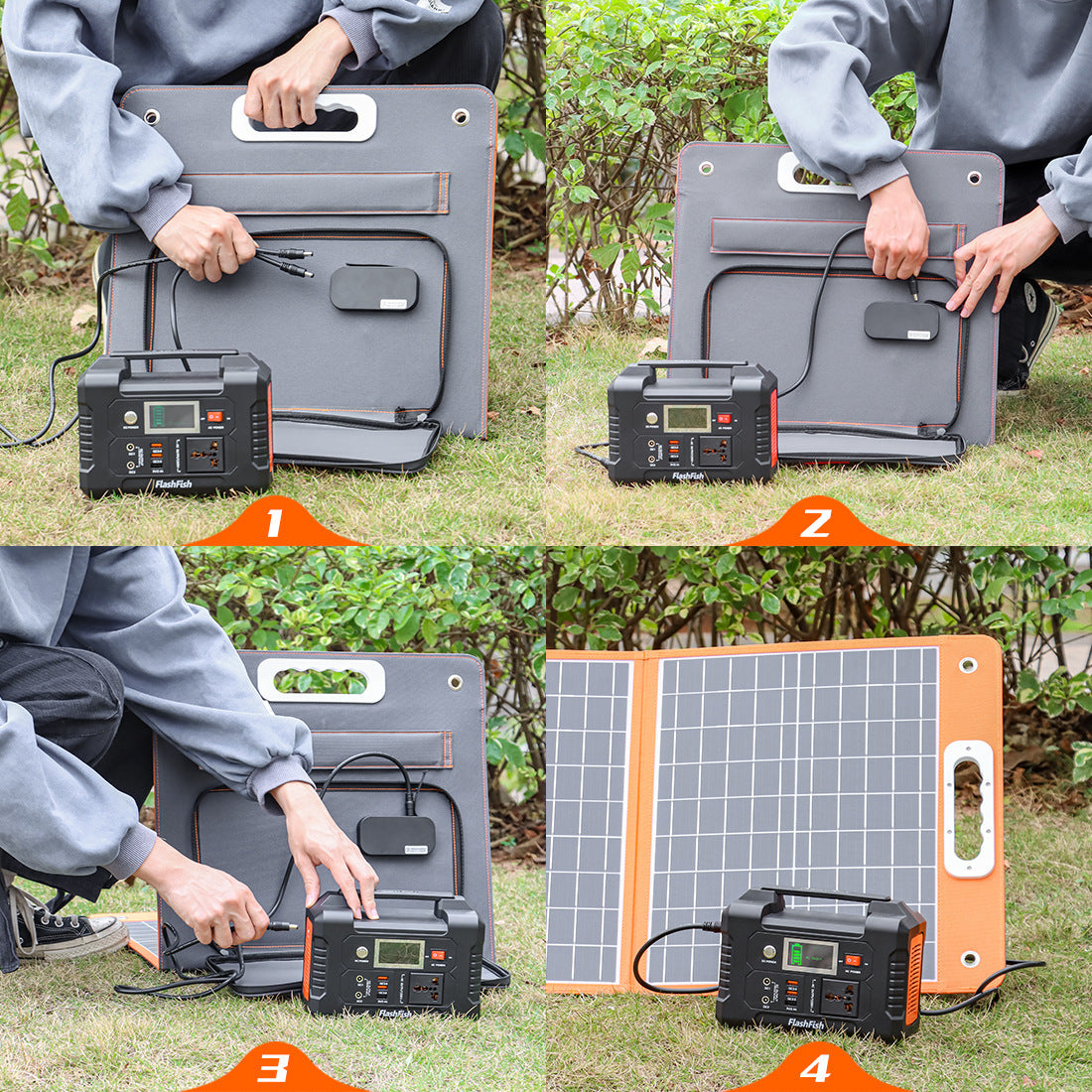 Portable Fast-Charge Folding Solar Panel