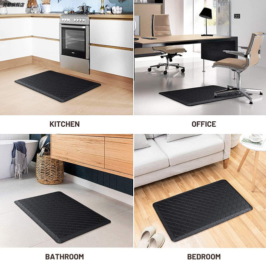 Non-Kicking Anti-Fatigue Leather Mat