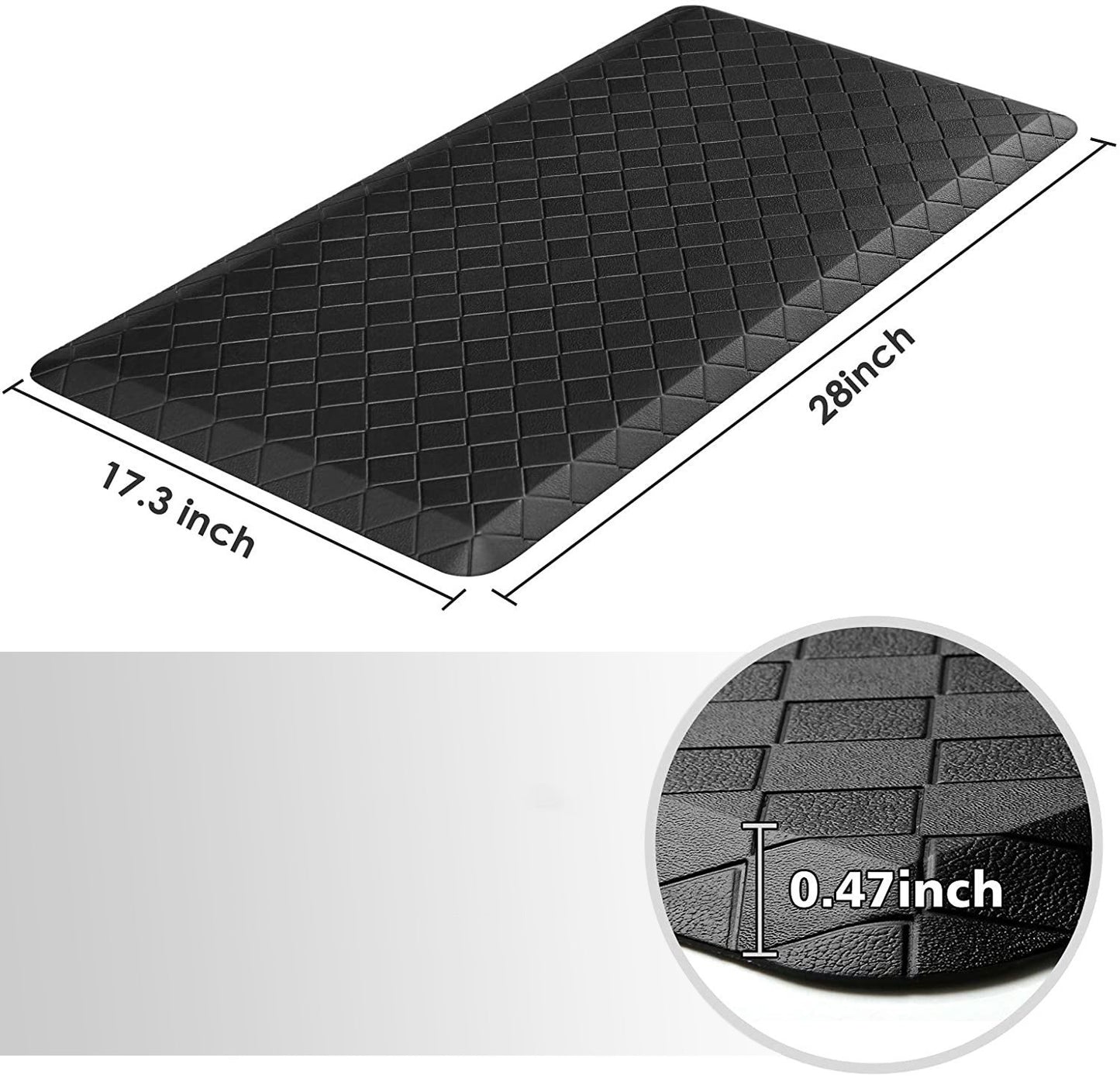 Non-Kicking Anti-Fatigue Leather Mat