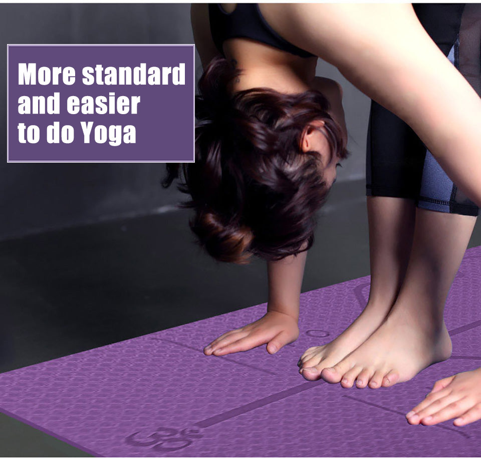 Yoga Mat with Anti-Slip Lines