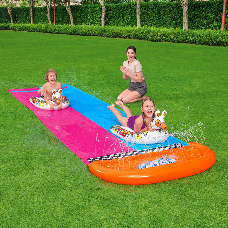 Inflatable Double Surfing Spray Waterslide