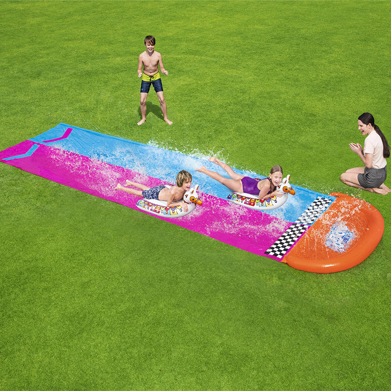 Inflatable Double Surfing Spray Waterslide